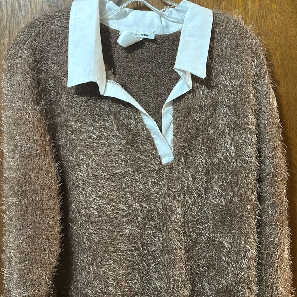 K GLAM (Size 3X Grande) Brown Faux Fur Dress - Worn Once - Very Pretty